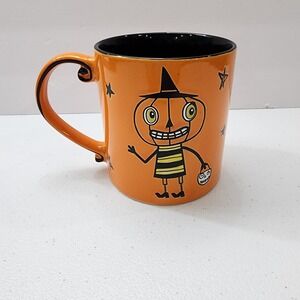 ELI + ANA Orange Halloween Trick Or Treat Pumpkin Mug New
